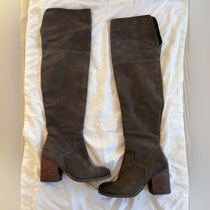 Hinge over the knee suede boots - Very Good condition